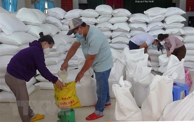 越南政府向10个省份免费发放大米 协助民众过上温暖祥和的春节 hinh anh 1