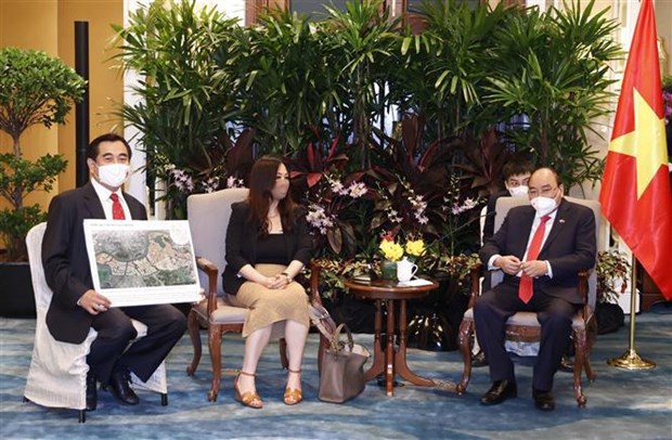 越南国家主席阮春福会见新加坡多家领先集团领导人 hinh anh 3