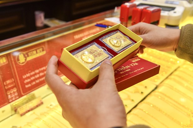 3月2日上午越南国内黄金价格上涨40万越盾 hinh anh 1