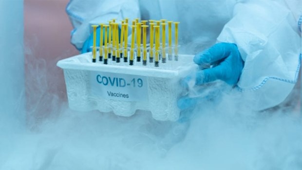 越南卫生部接收美国国防部捐赠的新冠疫苗深度冷冻冰柜 hinh anh 1