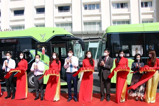 胡志明市首条纯电动公交线路将于3 月9 日开始运营 hinh anh 1