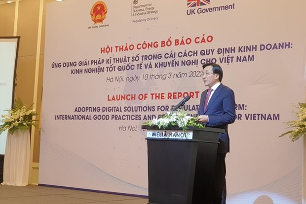 英国协助越南将数字技术应用于经营规定修订工作 hinh anh 1