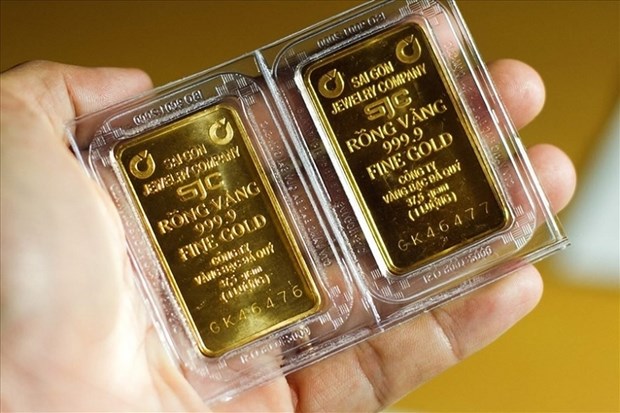3月14日上午越南国内黄金价格每两下降120万越盾 hinh anh 1