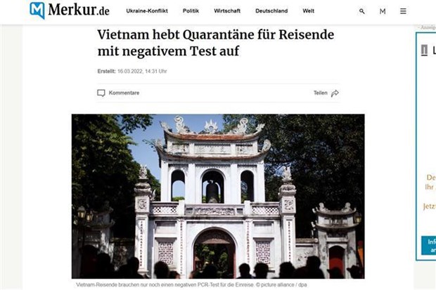 德国媒体：越南向国际游客敞开大门 hinh anh 1