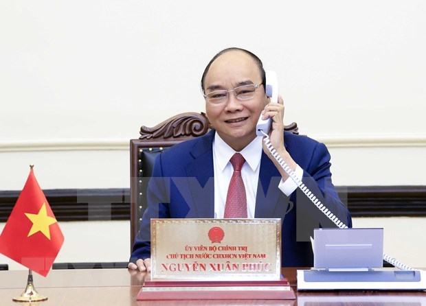 越南国家主席与韩国当选总统通电话 hinh anh 1