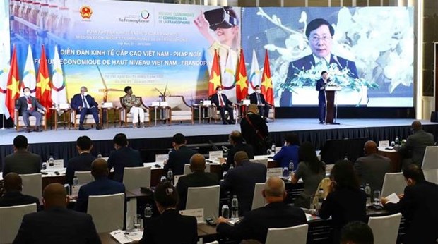 越南与法语国家高层经济论坛开幕 hinh anh 1