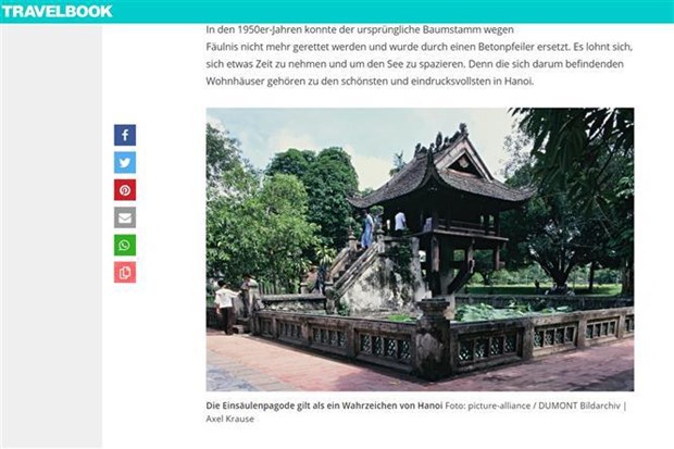 德国旅游网站将河内评为东南亚最受欢迎的目的地之一 hinh anh 2