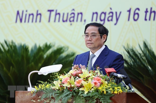 越南政府总理范明政出席宁顺省重设30周年庆典 hinh anh 1