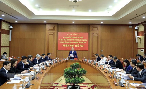 越南国家主席阮春福主持召开法治国家建设战略提案第二次会议 hinh anh 1