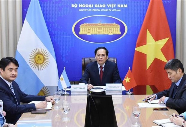 越南外交部长裴青山与阿根廷外交部长卡菲耶罗通电话 hinh anh 2
