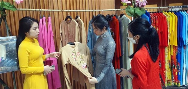 丝绸和麻布奥黛展在广宁省举行 hinh anh 1