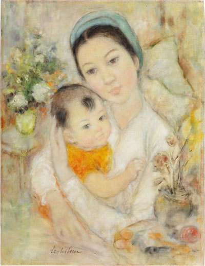 黎氏榴的“母亲和孩子”画作价值达到52.92万欧元 hinh anh 1