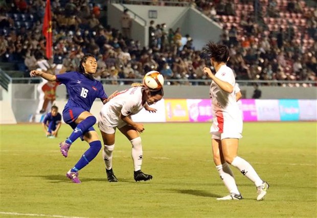 第31届东运会：菲律宾女足5-0战胜柬埔寨女足 hinh anh 1