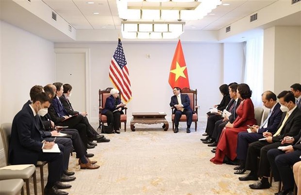 越南政府总理范明政会见美国财政部长珍妮特·耶伦 hinh anh 2