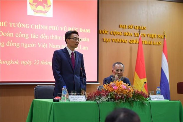 政府副总理武德儋会见旅居泰国越南人代表 hinh anh 1