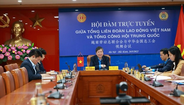 越南与中国加强工会工作经验交流 hinh anh 1