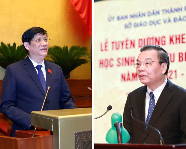 河内市人民委员会主席朱玉英和卫生部长阮青龙被开除党籍 hinh anh 1