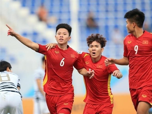 2022年U23亚洲杯决赛圈：越南队以1比1逼平韩国队 hinh anh 1
