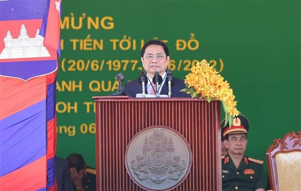 越柬两国总理出席推翻波尔布特政权45周年纪念活动 hinh anh 2