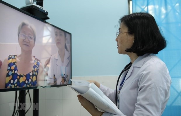 联合国开发计划署助力越南在基层医疗卫生机构采取远程体检治疗咨询措施 hinh anh 1