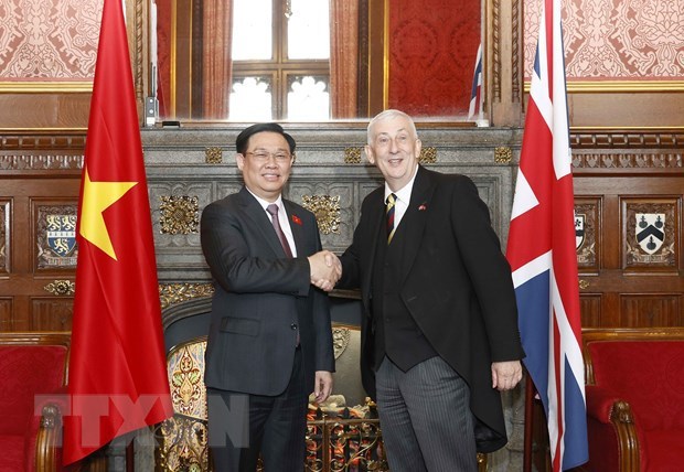 越南国会主席王廷惠与英国下议院议长林赛·霍伊尔举行会谈 hinh anh 1