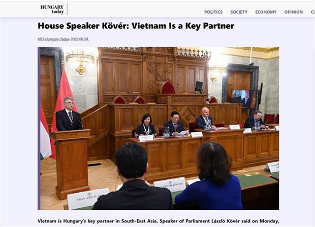 匈牙利媒体深度报道越南国会主席王廷惠的匈牙利之行 hinh anh 1