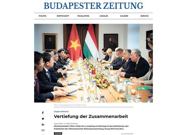 匈牙利媒体深度报道越南国会主席王廷惠的匈牙利之行 hinh anh 2