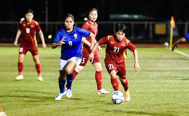 2022年东南亚女子足球锦标赛：越南女足大胜开局 hinh anh 1