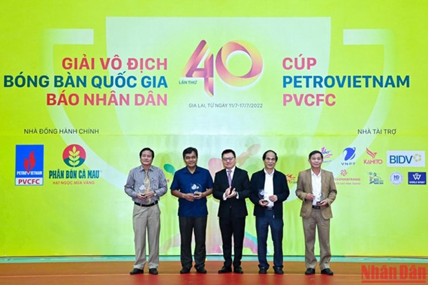 2022年“越南油气杯”第40届《人民报》全国乒乓球锦标赛开幕 hinh anh 2