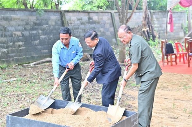 越南志愿军烈士遗骸保管馆在柬埔寨开工建设 hinh anh 1