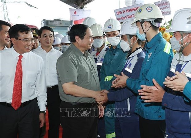 越南政府总理范明政出席后江一号热电厂项目落成仪式 hinh anh 1