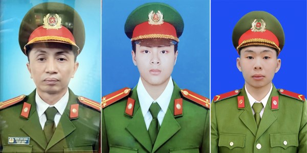 越南公安部长决定为三名因公殉职的消防员晋升警衔 hinh anh 1