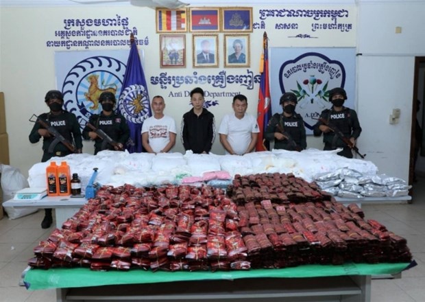 2022 年前 7月柬埔寨共逮捕9100多名毒品相关嫌疑人 hinh anh 1
