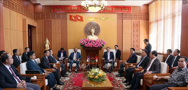 越老建交60周年：广南省加强与老挝阿速坡省的合作关系 hinh anh 1