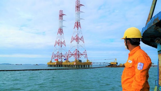 东南亚最长220千伏跨海输电线路工程即将完工 hinh anh 1