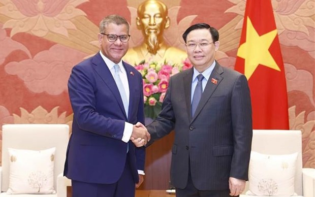 越南国会主席王廷惠会见COP26主席阿洛克·夏尔马 hinh anh 1