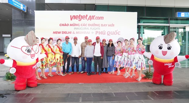 越捷航空继续开通越南富国岛至印度新德里和孟买市的两条航线 hinh anh 1