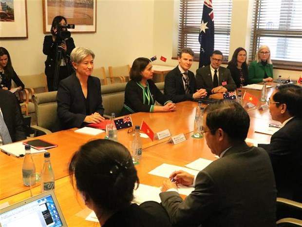越南外交部长对澳大利亚进行正式访问并共同主持第四次越澳外长会议 hinh anh 1