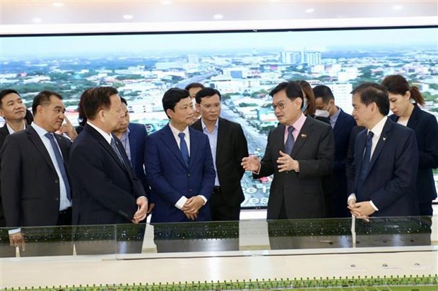 新加坡副总理高度评价平阳省越新工业园区的成效 hinh anh 1