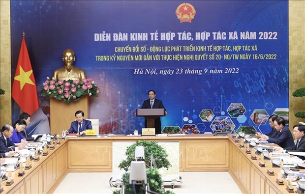 越南政府总理范明政：合作社必须主动进行数字化转型才能生存和发展 hinh anh 1