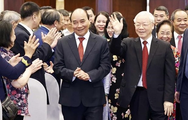 越南党和国家领导人出席国家主席办公厅重新设立30周年庆典 hinh anh 2