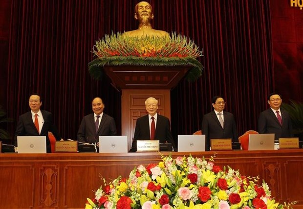 越共第十三届中央委员会第六次全体会议在河内隆重开幕 hinh anh 2