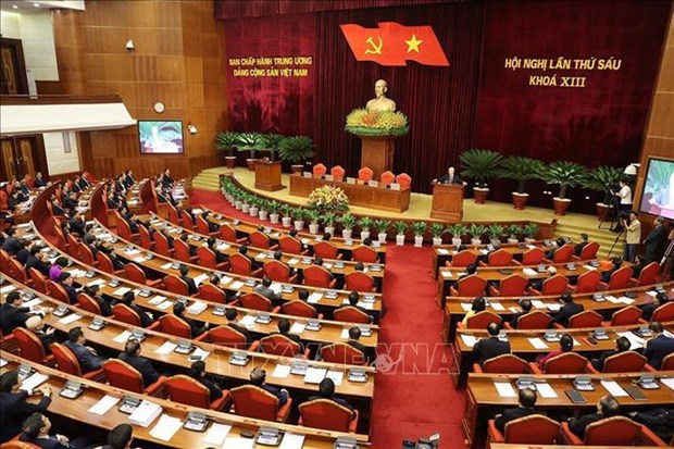 越共第十三届委员会第六次全体会议闭幕会发表新闻公报 hinh anh 1