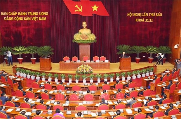越共第十三届中央委员会第六次全体会议闭幕 hinh anh 1