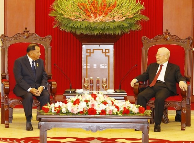 柬埔寨参议院主席赛冲圆满结束对越南的正式访问 hinh anh 2