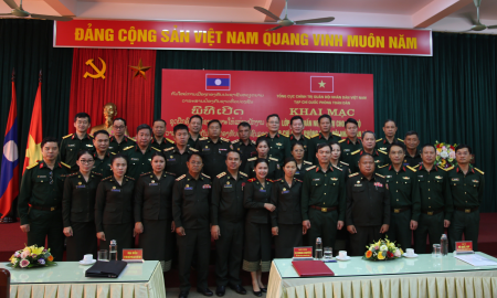 老挝国防干部、人员办公室业务培训班结业 hinh anh 1