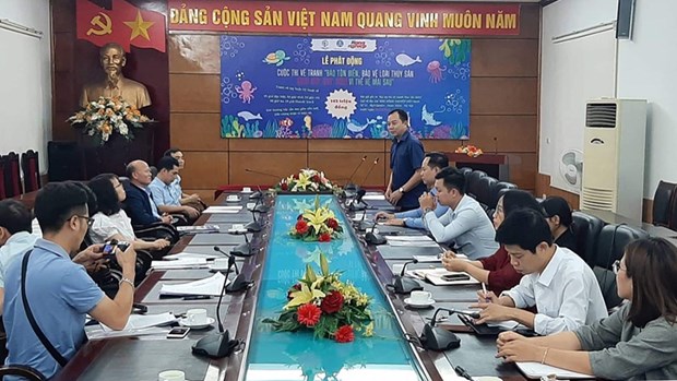 越南启动珍稀濒危水生生物保护绘画比赛 hinh anh 1