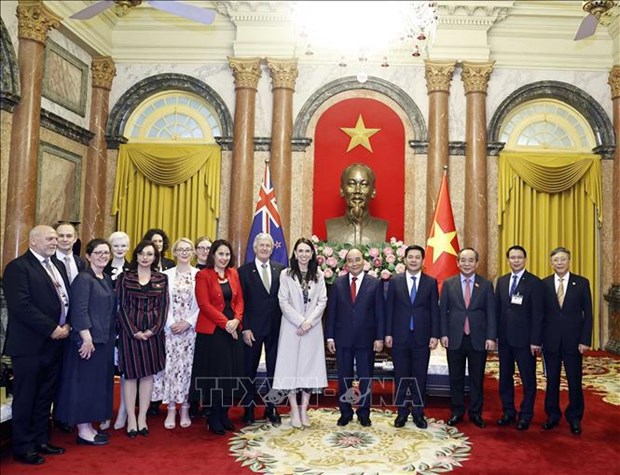 越南国家主席阮春福会见新西兰总理杰辛达·阿德恩 hinh anh 1