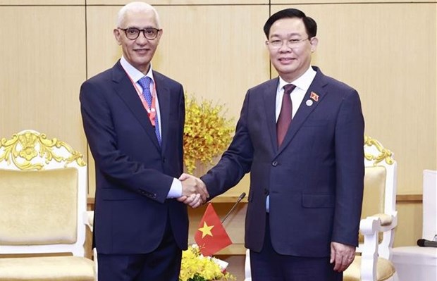 越南国会主席王廷惠会见摩洛哥众议院议长拉希德·塔勒比·阿拉米 hinh anh 1