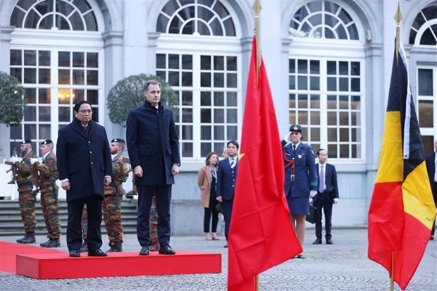 越南政府总理范明政与比利时首相德克罗举行会谈 hinh anh 1